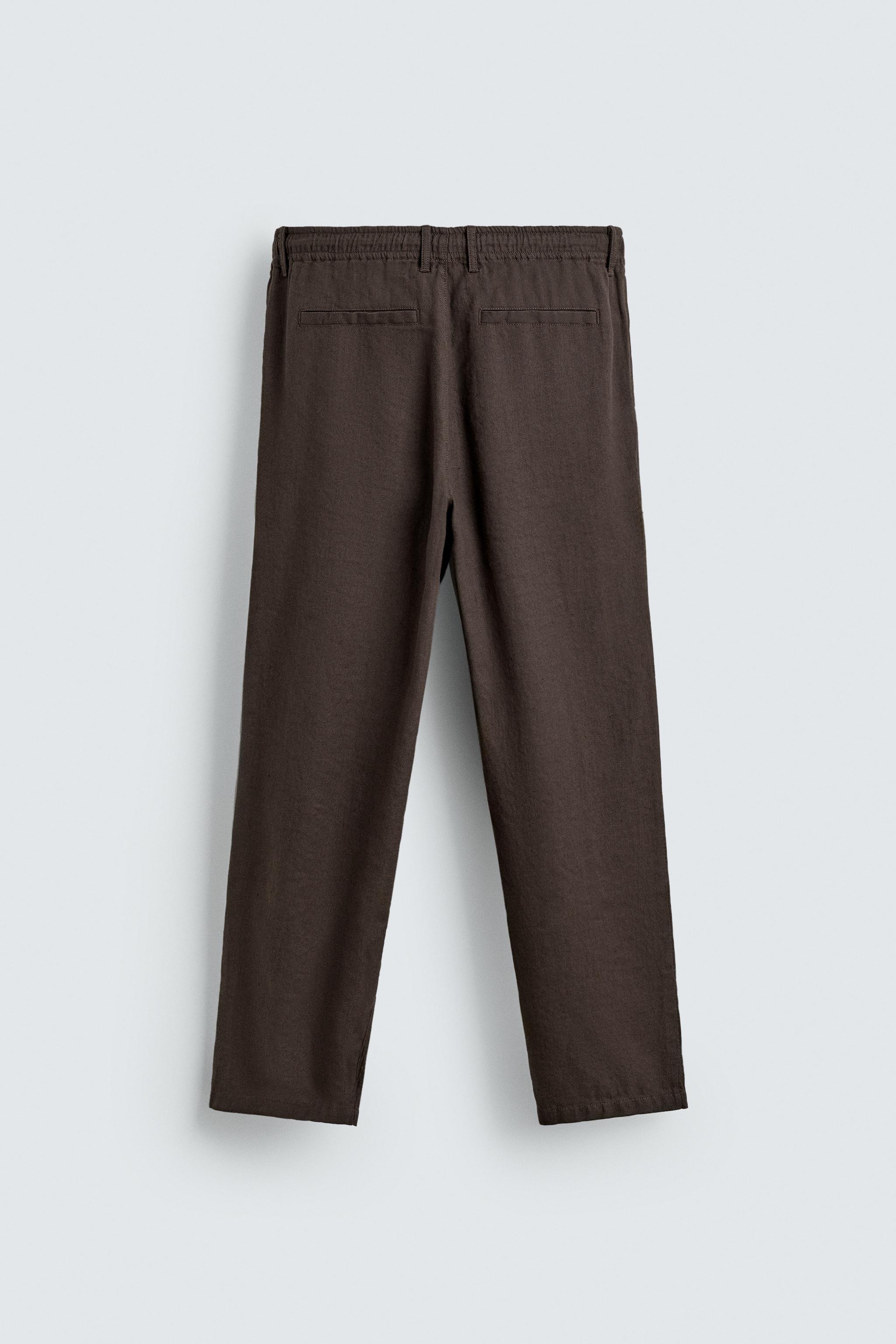 COTTON-LINEN RELAXED FIT PANTS